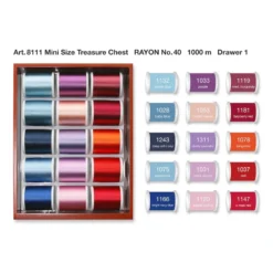 Madeira Garnschatulle Rayon No.40 (gefüllt/ Wurzelholz-Optik) -NähKunst Angebote Store 10007263 rayon 40 garntruhe wurzelholz 2