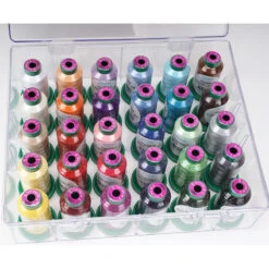 Nähwelt Flach Acryl-Garnbox Ungefüllt (für 30 Rollen/ 1000 M Näh- Oder Stickgarn)