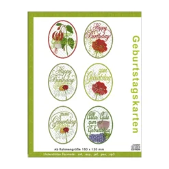 Windesign Stickmuster CD Geburtstagskarten