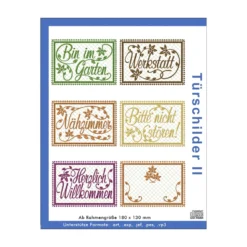 Windesign Stickmuster CD Türschilder II