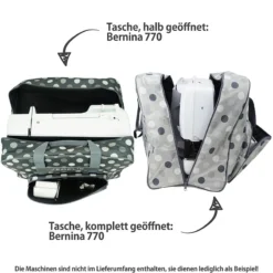 Semplix Nähmaschinentasche XL Polka Dots (anthrazit/grau) -NähKunst Angebote Store 10016681 semplix naehmaschinentasche xl 6 shop1