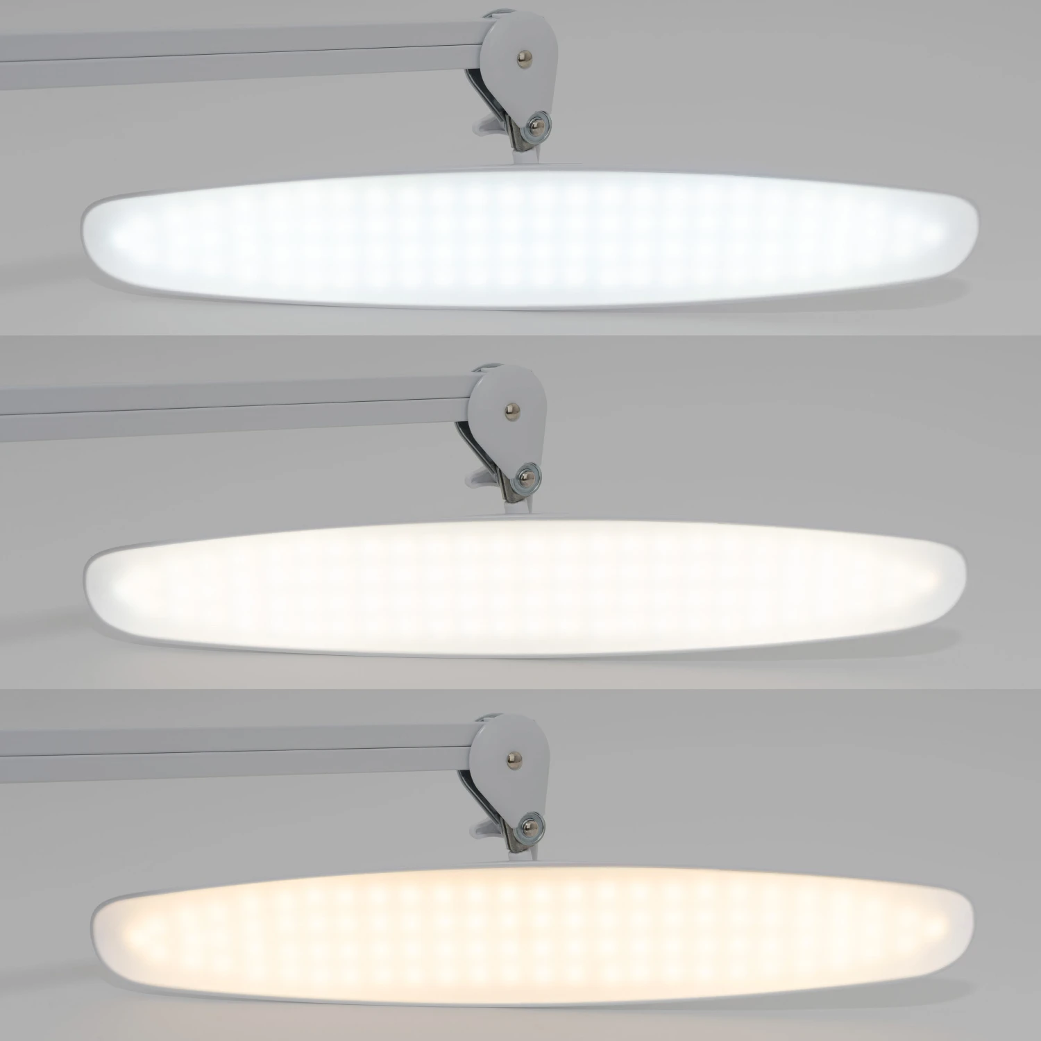 Semplix LED Arbeitslampe Tischlampe Weiß (182 LED/ 3 Farben/ Dimmbar/ Tischklemme) 2 Semplix LED Arbeitslampe Tischlampe Weiß (182 LED/ 3 Farben/ Dimmbar/ Tischklemme) – Bild 2