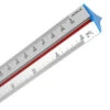 Semplix Aluminium Dreikantlineal (32 X 2,6 X 2,6 Cm/ 6 Verschiedene Skalen)