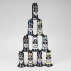 Nähwelt Flach Bauschgarn QA-Thread Acryl-Garnbox (gefüllt Mit 10 Konen/ 1500 M)