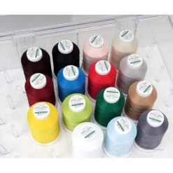 Madeira Overlock Aeroflock Acryl-Garnbox (gefüllt Mit 15 Konen/ 1000 M)