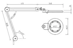 Semplix LED Lupen-Tischlampe Schwarz (60 PCS LED/ 3D Linse/ Dimmbar/ Tischklemme) -NähKunst Angebote Store 10022465 10025077 10027037 9006led 127
