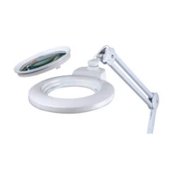 Semplix LED Lupen-Tischlampe Weiß (60 PCS LED/ 3D Linse/ Dimmbar/ Tischklemme)