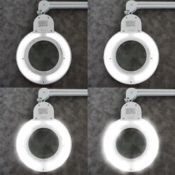 Semplix LED Lupen-Tischlampe Weiß (60 PCS LED/ 3D Linse/ Dimmbar/ Tischklemme) -NähKunst Angebote Store 10022465 semplix lupen led 05 shop