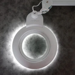 Semplix LED Lupen-Tischlampe Weiß (60 PCS LED/ 3D Linse/ Dimmbar/ Tischklemme) -NähKunst Angebote Store 10022465 semplix lupen led 06 shop