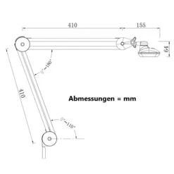 Semplix LED Arbeitslampe Tischlampe Weiß (117 LED/ Dimmbar/ Tischklemme) -NähKunst Angebote Store 10022469 zeichnung 1