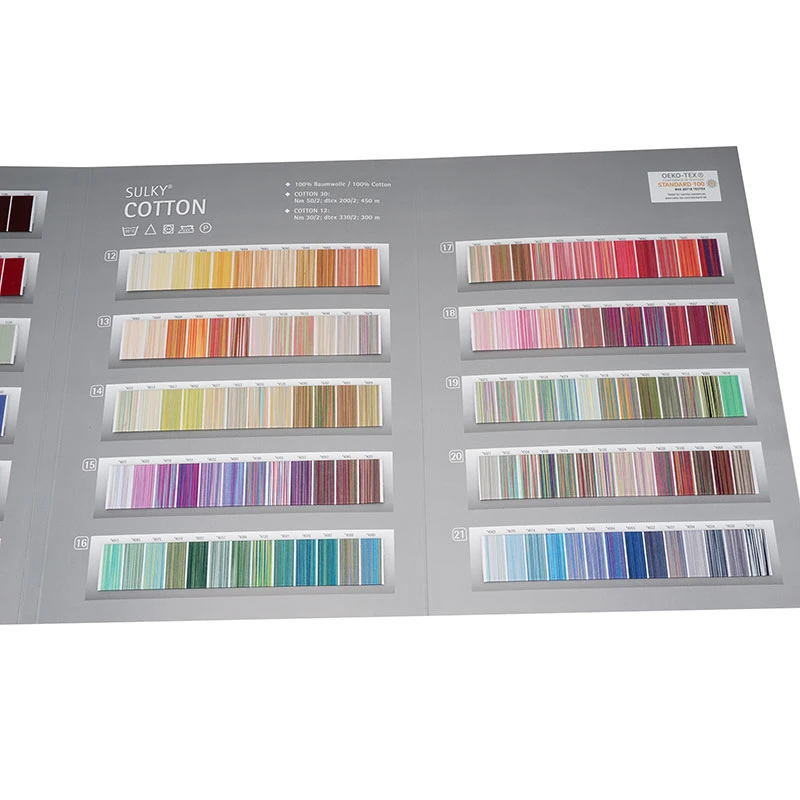 Sulky COTTON Farbkarte - Mit Echtem Garn Gewickelt 2 Sulky COTTON Farbkarte - Mit Echtem Garn Gewickelt – Bild 2