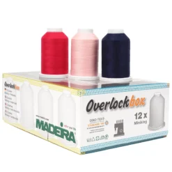 Madeira Aerolock + Aeroflock Overlockbox (12 Konen/1000 M /rosa/ Pink/ Dunkelblau) -NähKunst Angebote Store 10022714 overlock box 04 shop