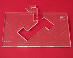 Quilt-Lineal ''ZickZack'' (Plexiglas 5 Mm/ Muster 10x7 Cm/ Lineal 12,6x20 Cm)