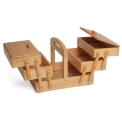 Groves Nähkasten (31 X 23 X 18 Cm/ Aufklappbar/ Holz)