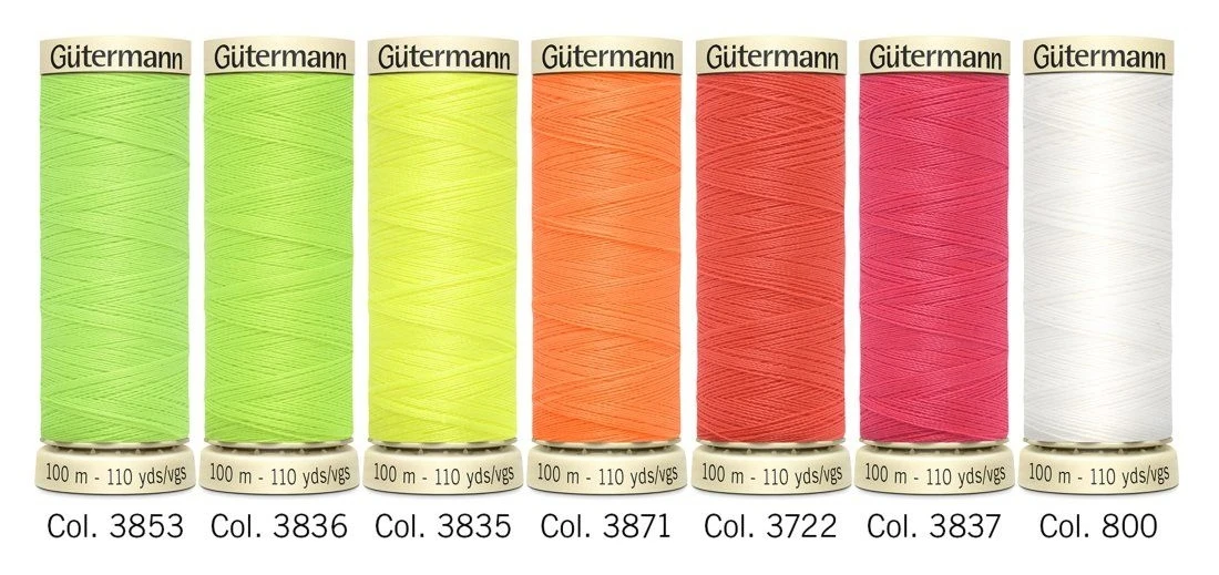 Gütermann Allesnäher NEON Nähfaden-Set (7 Farben/ 100 M) 1 Gütermann Allesnäher NEON Nähfaden-Set (7 Farben/ 100 M)