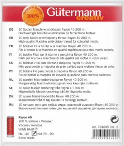 Gütermann Rayon 40 Stickfaden-Set-3 (10 X 200 M/ Grün/ Blau) -NähKunst Angebote Store 10023131 stickfaden set rayon 40 4