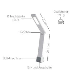 Purelite Wiederaufladbare LED-Lampe (Tageslicht/ USB Aufladung) -NähKunst Angebote Store 10023133 purelite aufladbare lampe 2 1