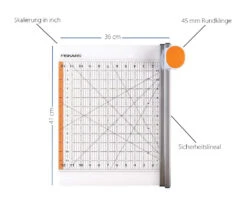 Fiskars Schneidlineal 2 In1 Rollmesser Ø 45 Mm & Lineal 12 X 12" -NähKunst Angebote Store 10023187 2 in 1 rollschneider lineal 11 1