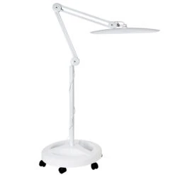 Semplix Lampenfuß-Standfuß Mit 6 Rollen (weiß/ Rund/ Massiv/ Schwer)