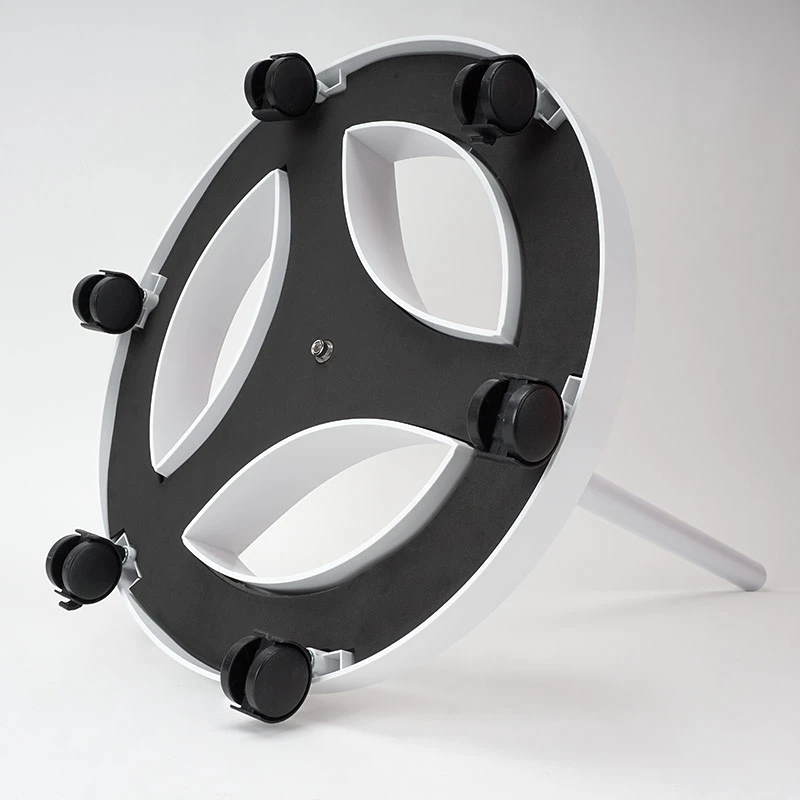 Semplix Lampenfuß-Standfuß Mit 6 Rollen (weiß/ Rund/ Massiv/ Schwer) 2 Semplix Lampenfuß-Standfuß Mit 6 Rollen (weiß/ Rund/ Massiv/ Schwer) – Bild 2