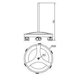 Semplix Lampenfuß-Standfuß Mit 6 Rollen (weiß/ Rund/ Massiv/ Schwer) 6 Semplix Lampenfuß-Standfuß Mit 6 Rollen (weiß/ Rund/ Massiv/ Schwer) -NähKunst Angebote Store 10023287 lam 021 004 fs3