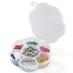 NähKunst Angebote Store 21 Prym Love Jersey Ring Druckknöpfe In Blumenbox (8 Mm/ 6 Farben/ 6 X 10 St.)