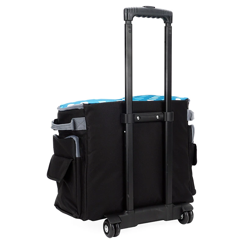 Semplix Nähmaschinentrolley Polka Dots Petrol/türkis 3 Semplix Nähmaschinentrolley Polka Dots Petrol/türkis – Bild 3