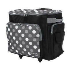 Semplix Nähmaschinentrolley Polka Dots Anthrazit/grau -NähKunst Angebote Store 10023534 05 shop1