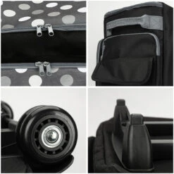 Semplix Nähmaschinentrolley Polka Dots Anthrazit/grau -NähKunst Angebote Store 10023534 08 square shop