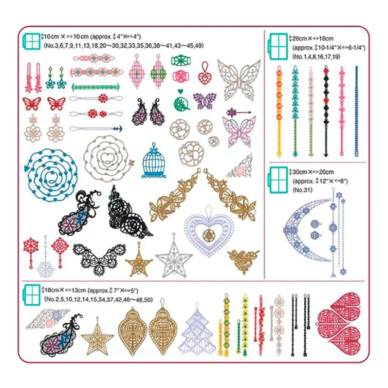 Brother Stickmusterkarte No.13 1 Brother Stickmusterkarte No.13
