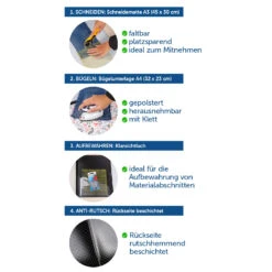 Bastelstation Faltbare Schneidematte A3 + Bügelunterlage Hellgrau (Matte 45x30 Cm) -NähKunst Angebote Store 10023772 16