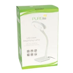 Purelite LED Tisch-Lupenleuchte (Tageslicht/ Dimmbar/ Lupe 3+5-fache Vergrößerung)