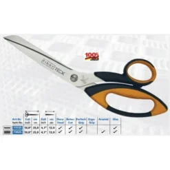 Kretzer Finny Aramid Industrie Schere TecX2 2-seitig Gezahnt (25 Cm/ 10.0") -NähKunst Angebote Store 10024233 kretzer finny arami industrie schere 11