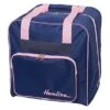 Hemline Overlocktasche (dunkelblau/ Pink)