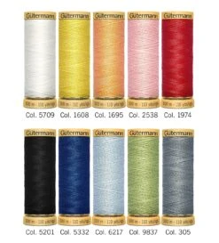 Gütermann Baumwolle Nähfaden-Set-2 (10 Farben/ 100 M)