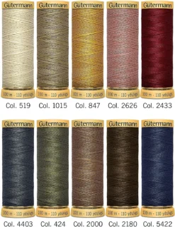 Gütermann Baumwolle Nähfaden-Set-3 (10 Farben/ 100 M)
