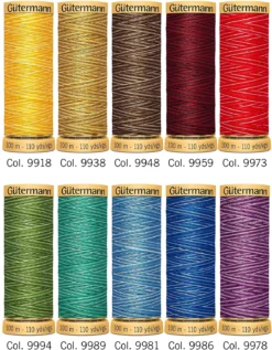 Gütermann Multicolour Baumwolle Nähfaden-Set-1 (10 Farben/ 100 M)