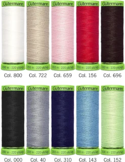Gütermann Extra Fein Nähfaden-Set-1 (10 Farben/ 200 M)