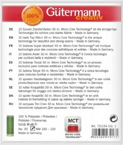 Gütermann Zierstichfaden Nähfaden-Set-1 (10 Farben/ 30 M) -NähKunst Angebote Store 10024562 naehfaden set zierstich 4