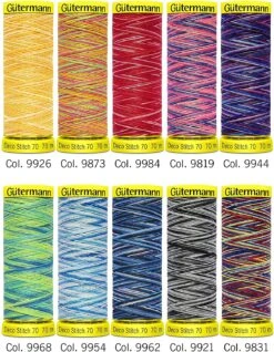 Gütermann Deco Stitch Nähfaden-Set-3 (10 Farben/ 70 M)