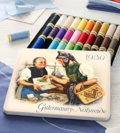 Gütermann Nostalgie-Box Allesnäher (30 Farben/ 100 M) -NähKunst Angebote Store 10024574 nostalgiebox 30 3