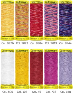Gütermann Deco Stitch Nähfaden-Set-1 (10 Farben/ 70 M)