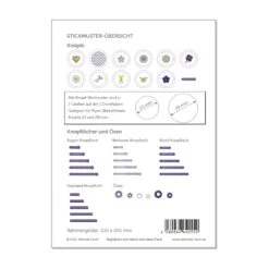 Nähwelt Flach Stickmuster CD Knöpfe & Knopflöcher