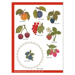 Windesign Stickmuster CD "Früchte Und Beeren" (8 Früchtemotive/ 1 Lacedeckchen)