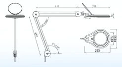 Semplix LED Lupen-Stehlampe 3D Weiß (Ø 127 Mm/ Inkl.Standfuß M. Rollen/ 2 Tabletts) -NähKunst Angebote Store 10024975 semplix led lupenstehl 6 1
