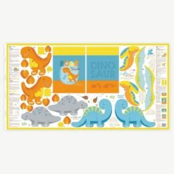Kullaloo Cut & Sew Panel "DINO FRIENDS" (80 X 155 Cm) -NähKunst Angebote Store 10025020 dino frinds 11