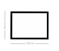 Purelite LED Ultra-Thin Light Box A3 (47,0 X 34,5 X 0,5 Cm) -NähKunst Angebote Store 10025024 purelight a3 light pad 4 1