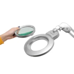 Semplix LED Lupen-Tischlampe Silber (60 PCS LED/ 3D Linse/ Dimmbar/ Tischklemme) -NähKunst Angebote Store 10025077 05 scaled