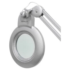 Semplix LED Lupen-Tischlampe Silber (60 PCS LED/ 3D Linse/ Dimmbar/ Tischklemme) -NähKunst Angebote Store 10025077 09