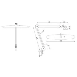 Semplix LED Arbeits-Tischlampe Silber (182 LEDs/ Dimmbar/ Tischklemme) -NähKunst Angebote Store 10025078 11